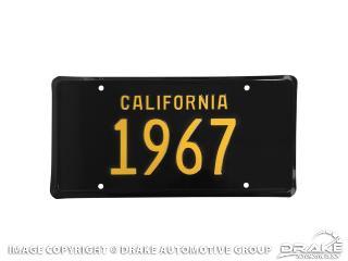 1967 California License Plate
